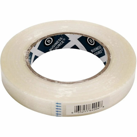 Business Source Filament Tape - 60 yd x 0.75’’ - White Fiberglass - Reinforcing