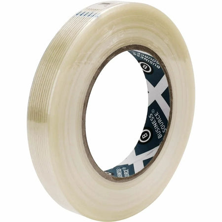 Business Source Filament Tape - 60 yd x 0.75’’ - White Fiberglass - Reinforcing