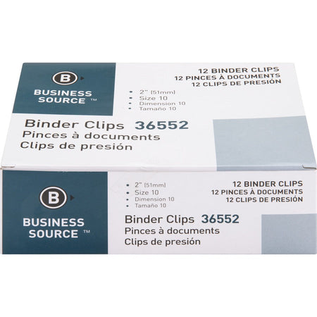Business Source Fold-back Binder Clips - Front