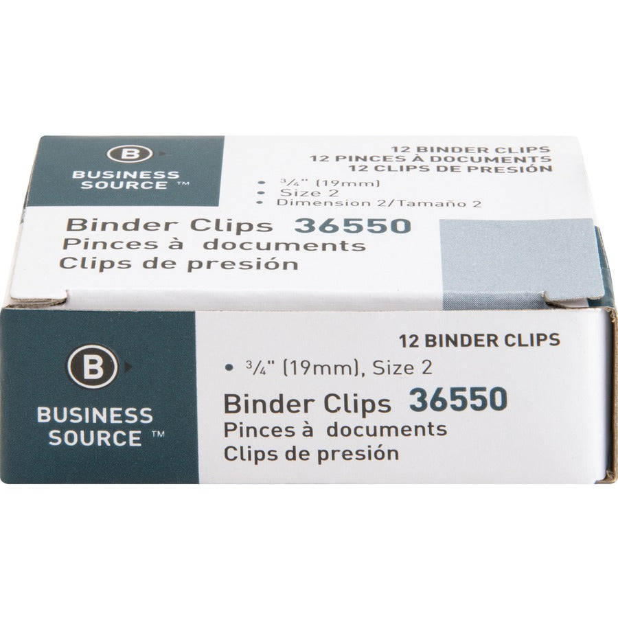 Business Source Fold-back Binder Clips - Front