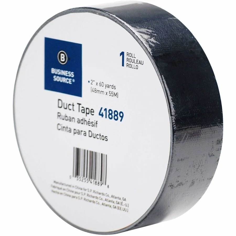 Business Source General-purpose Duct Tape - 60 yd x 2’’ 9 mil - Black - Indoor/Outdoor