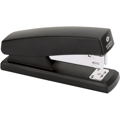 Business Source Half-Strip Stapler: Staples 20 Sheets - Holds 105 - Staplers