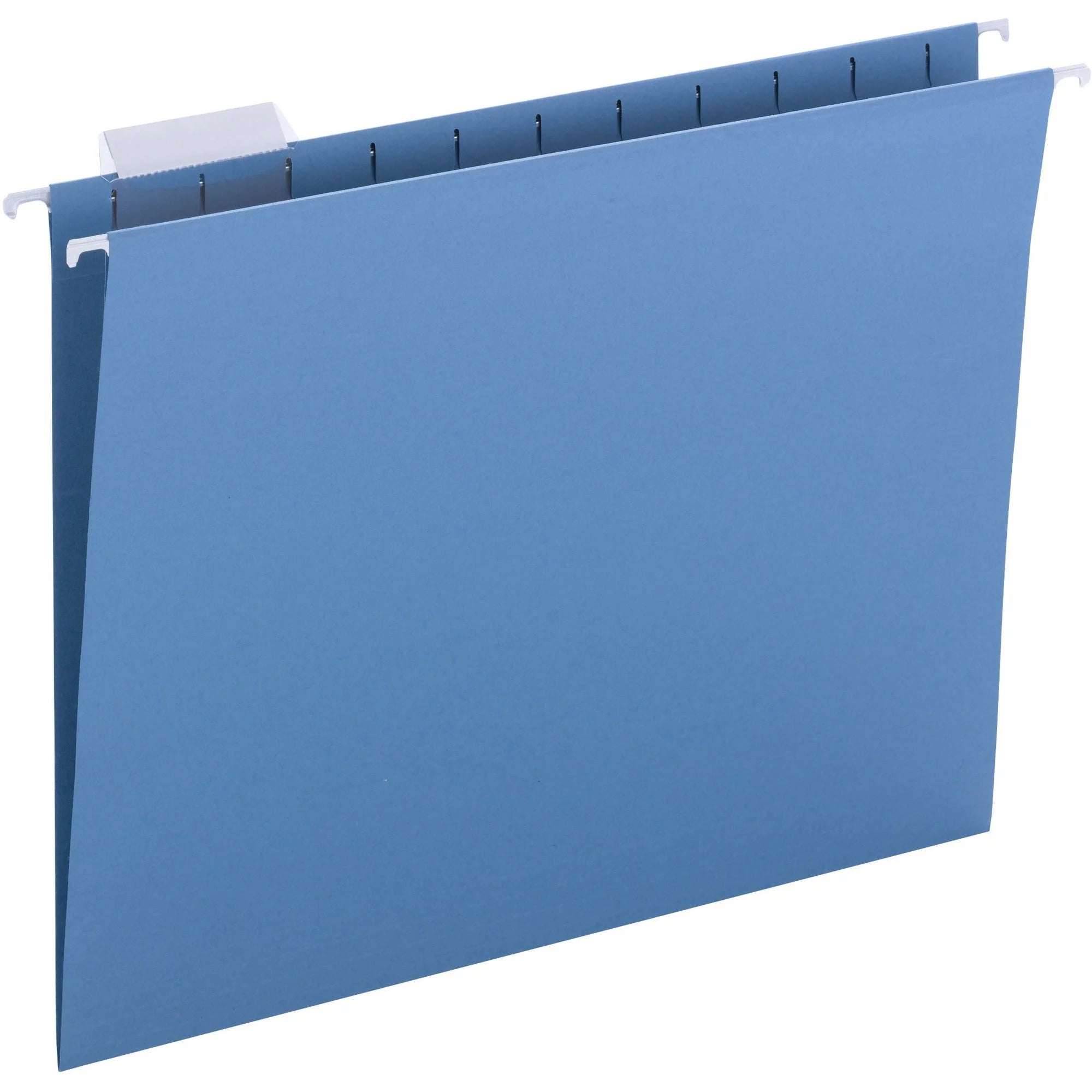 Business Source Hanging Folders: 1/5 Tab Cut Letter Size Blue - 25/Box - Folders & Accessories