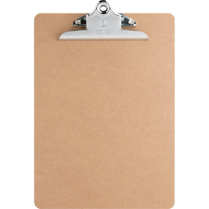 Business Source Hardboard Clipboard: Standard 9’’x12.5’’ - Brown - 1 Each - Clipboards