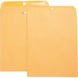 Business Source Heavy-duty Clasp Envelopes - #105 - 11.5’’ x 14.5’’ - 28 lb - Brown Kraft - 100/Box
