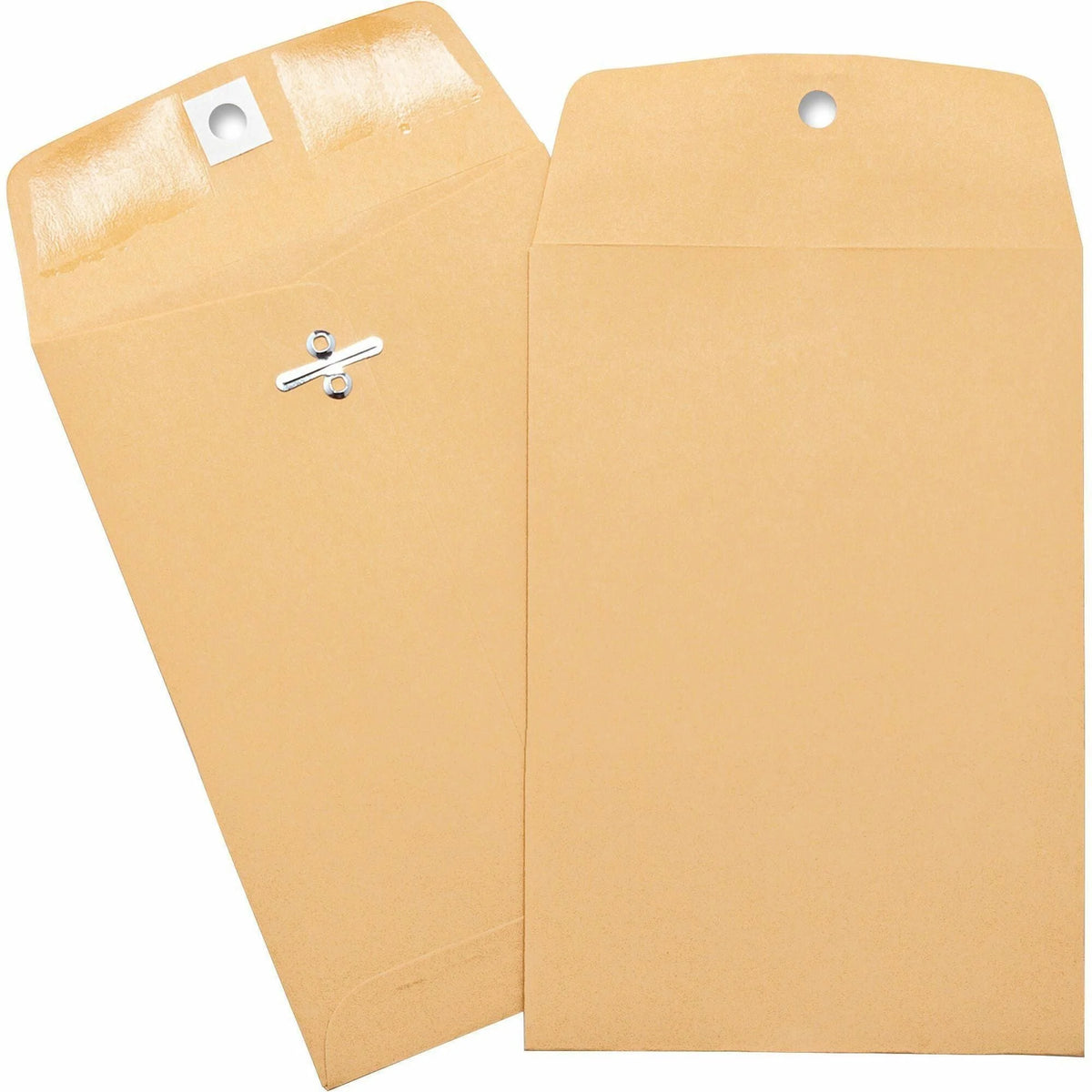 Business Source Heavy-duty Clasp Envelopes - #35 - 5’’ x 7.5’’ - 28 lb - Brown Kraft - 100/Box
