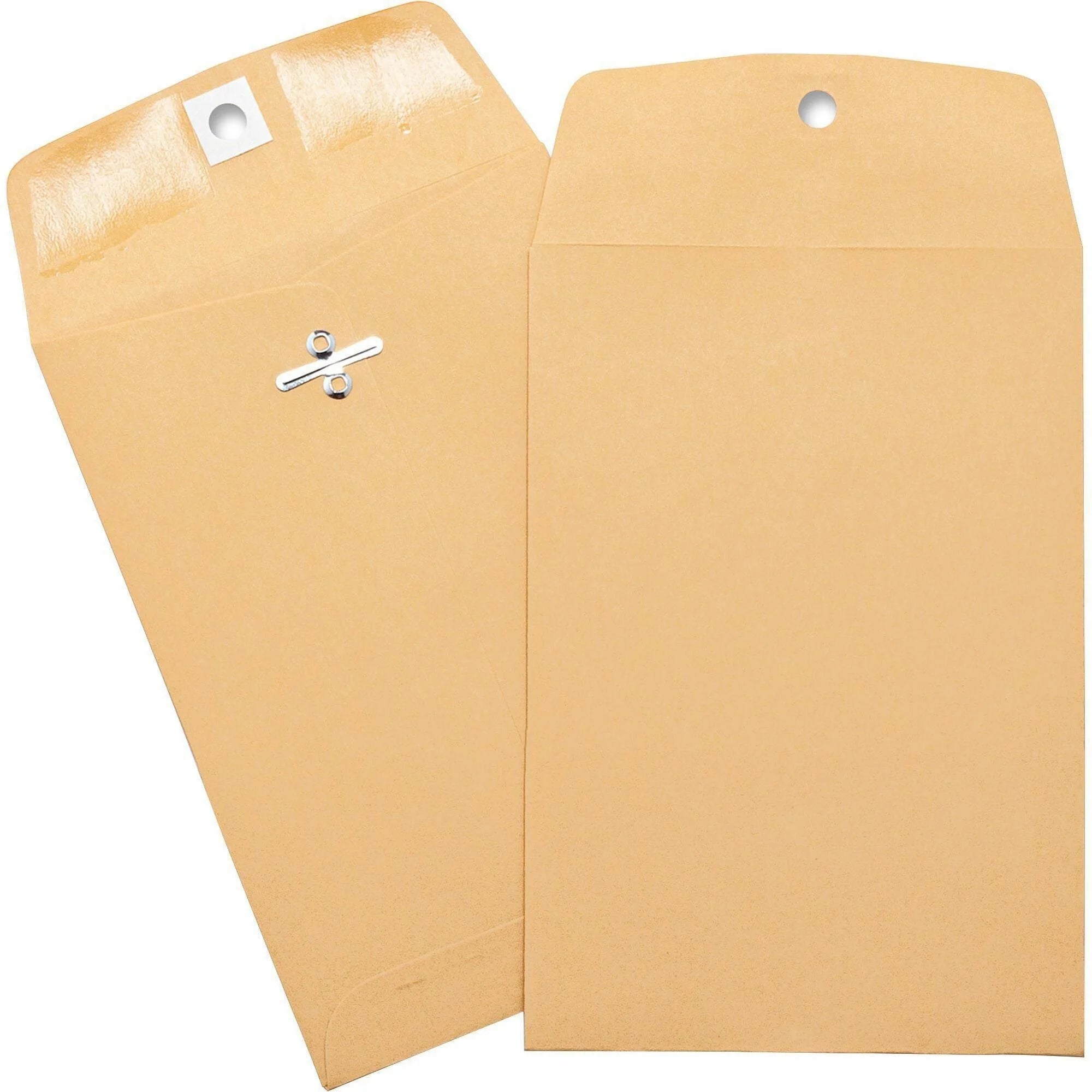 Business Source Heavy-duty Clasp Envelopes - #35 - 5’’ x 7.5’’ - 28 lb - Brown Kraft - 100/Box