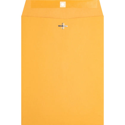 Business Source Heavy-duty Clasp Envelopes - #90 - 9x12 - 28 lb - Kraft - 100/Box