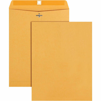 Business Source Heavy-duty Clasp Envelopes - #93 - 9.5’’ x 12.5’’ - 28 lb - Kraft - 100/Box