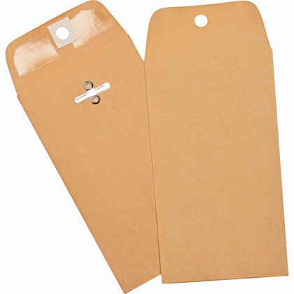 Business Source Heavy Duty Clasp Envelopes - Secure 3 3/8’’ x 6’’ Documents
