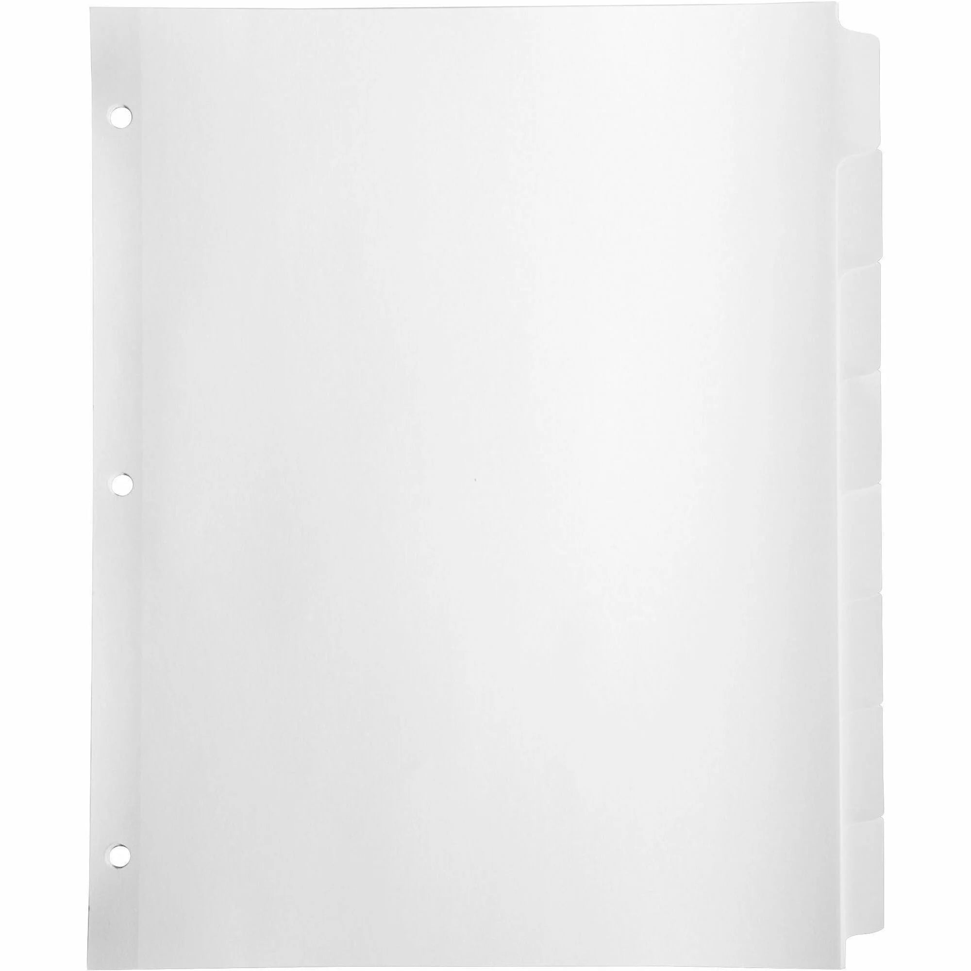 Business Source Indexes: Reinforced Hole Punched Dividers - 8 Write-on Tabs - 100% Recycled - 24/Box - Index Divider