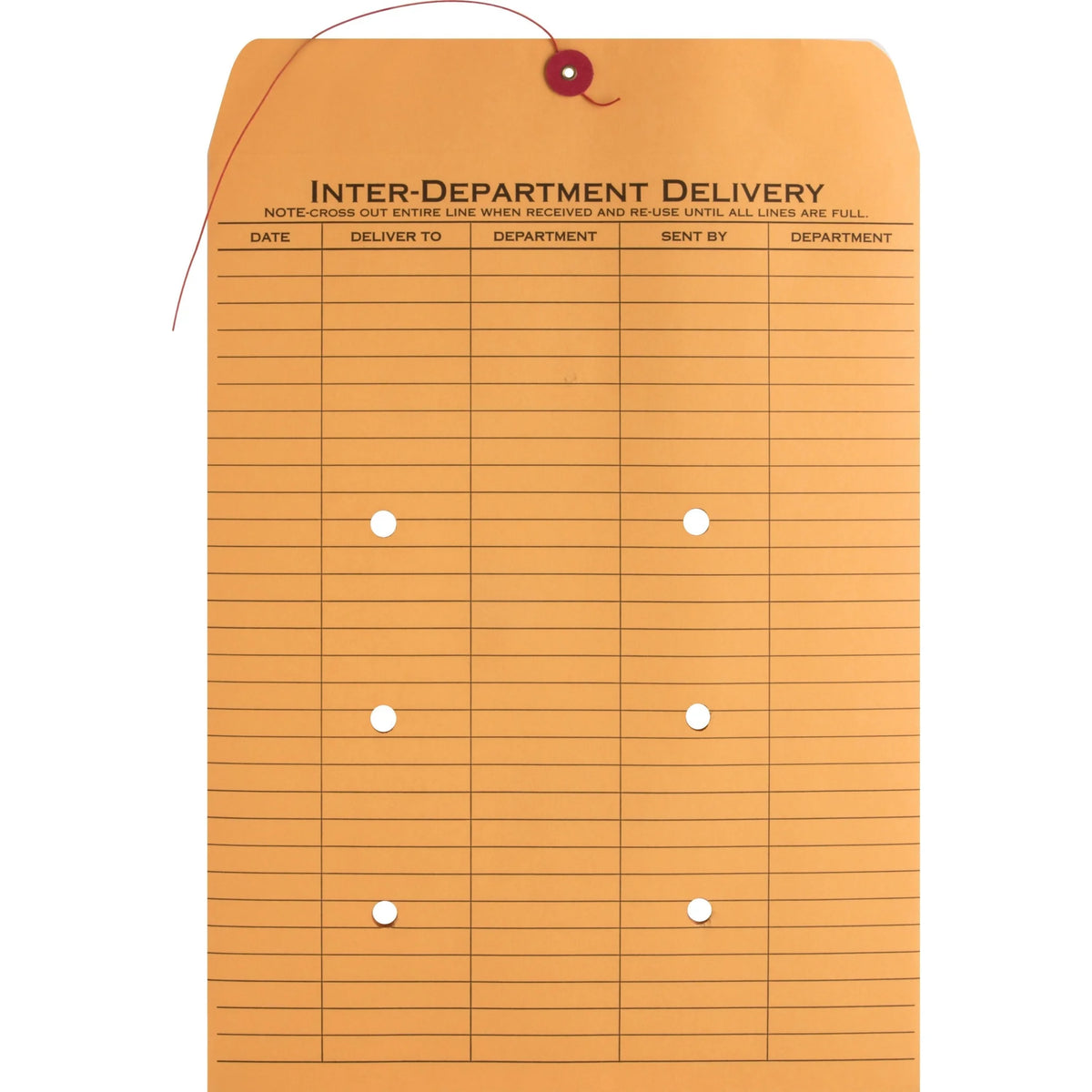 Business Source Inter-Department Envelopes - 10x13 - 28 lb - Kraft - 100/Box - Interdepartmental