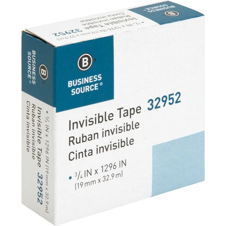 Business Source Invisible Tape Refill Roll - 36 yd x 0.75’’ - Clear - 1 - General Purpose/Office
