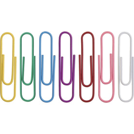 Business Source Jumbo Gem Clips - 2’’ Length - Rust Resistant - Assorted Colors - Paper