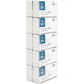 Business Source Jumbo Silver Steel Paper Clips - 100/Box 10 Packs