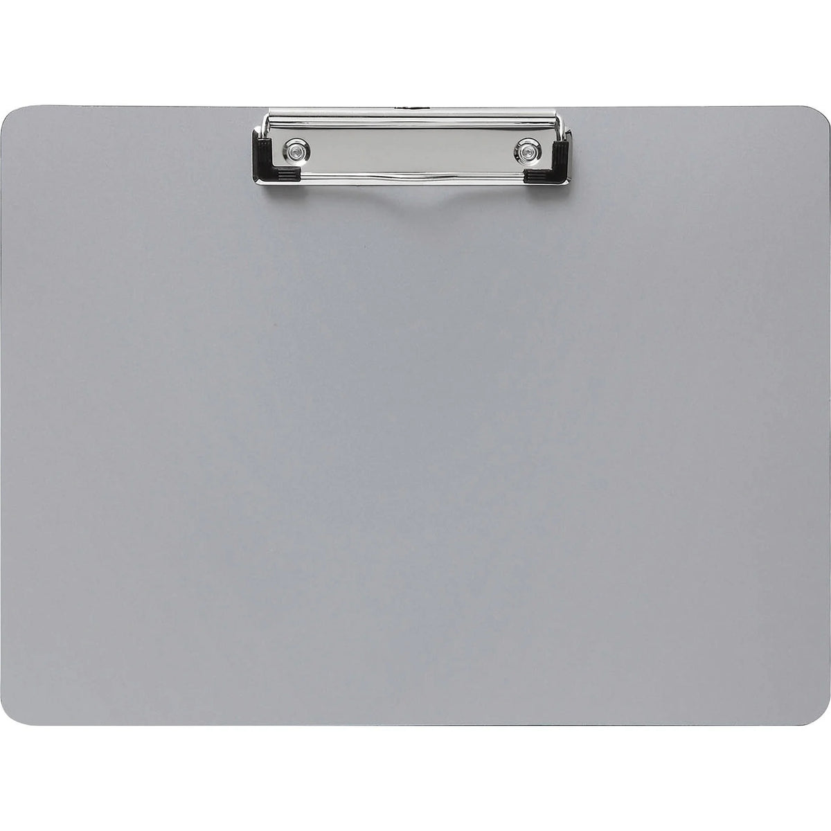 Business Source Landscape Plastic Clipboard - Silver 8.5’’ x 11’’ - 1 Each - Clipboards