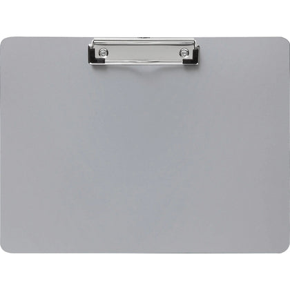 Business Source Landscape Plastic Clipboard - Silver 8.5’’ x 11’’ - 1 Each - Clipboards
