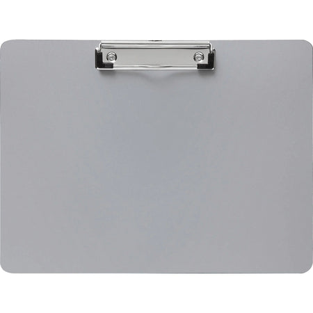Business Source Landscape Plastic Clipboard - Silver 8.5’’ x 11’’ - 1 Each - Clipboards