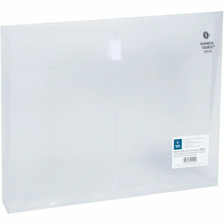Business Source Legal File Pocket: 8 1/2’’ x 14’’ - 1’’ Expansion - Clear - 1 Each - Poly Envelopes