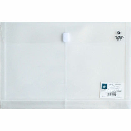 Business Source Legal File Pocket: 8 1/2’’ x 14’’ - 1’’ Expansion - Clear - 1 Each - Poly Envelopes