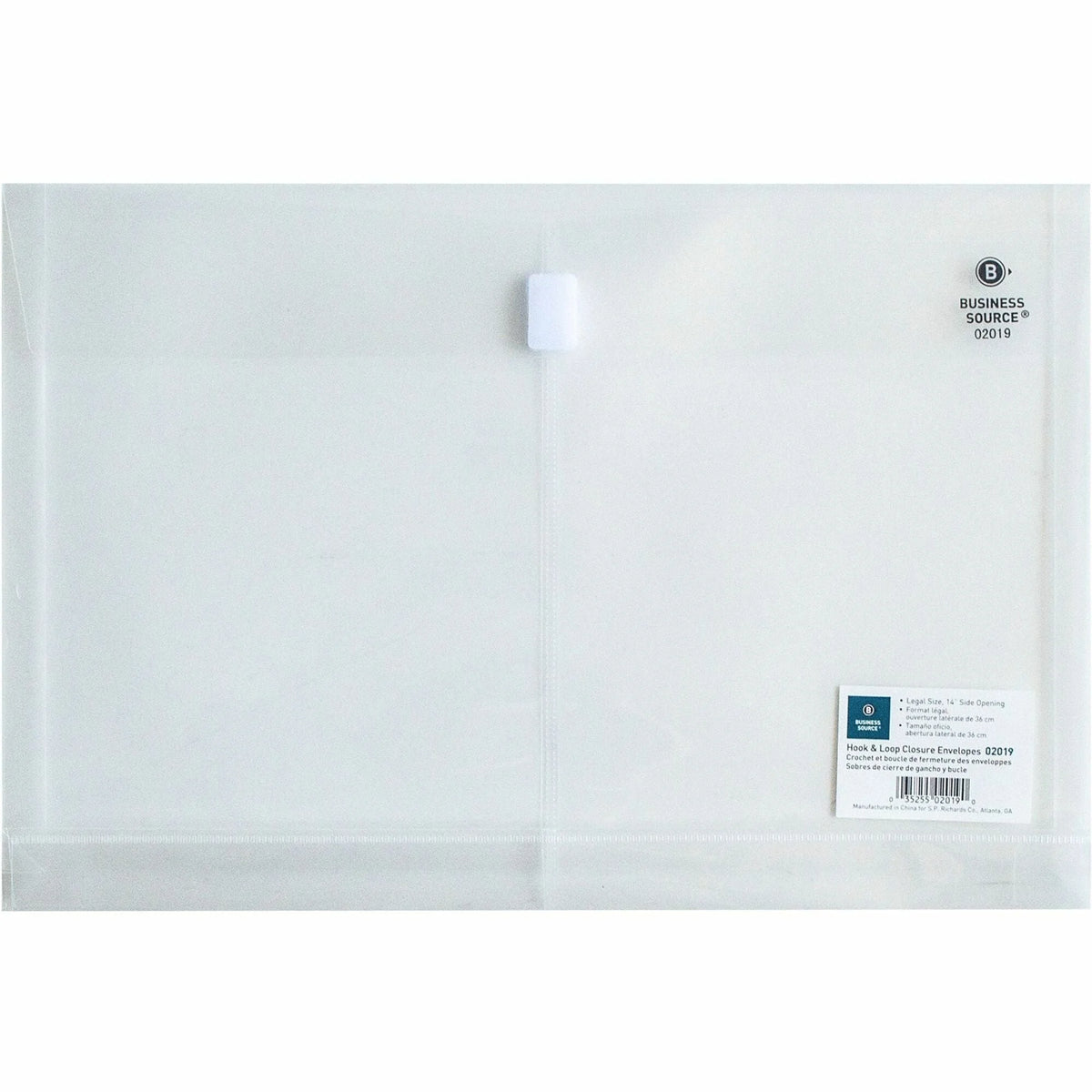 Business Source Legal File Pocket: 8 1/2’’ x 14’’ - 1’’ Expansion - Clear - 1 Each - Poly Envelopes