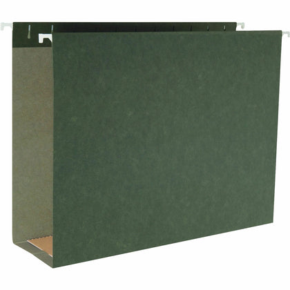 Business Source Legal Hanging Folders - 3’’ Expansion - Standard Green - 25/Box - & Accessories
