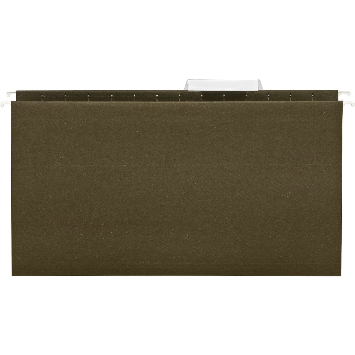 Business Source 1/3 Tab Cut Legal Recycled Hanging Folder - 8 1/2’’ x 14’’ - 11 pt. - Poly - Green - 100% - 25 / Box