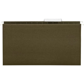 Business Source 1/3 Tab Cut Legal Recycled Hanging Folder - 8 1/2’’ x 14’’ - 11 pt. - Poly - Green - 100% - 25 / Box