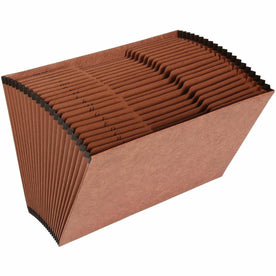Business Source Legal Recycled Expanding File - 8 1/2’’ x 14’’ - 21 Pocket(s) - Brown - 30% - 1 Each - Files