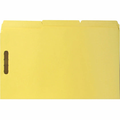 Business Source Legal Recycled Fastener Folder - 11’’ x 14’’ - Yellow - 50/Box - Folders
