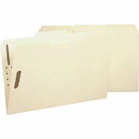 Business Source 1/3 Tab Cut Legal Recycled Fastener Folder - 8 1/2’’ x 14’’ - 2 Fastener(s) - 10% - 50 / Box - Folders