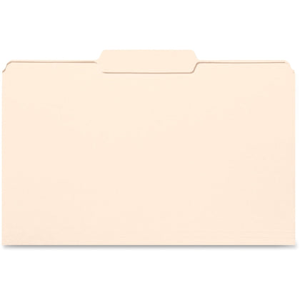 Business Source Legal Recycled File Folders - 8 1/2’’ x 14’’ - Eco-Friendly - 100/Box - Top Tab