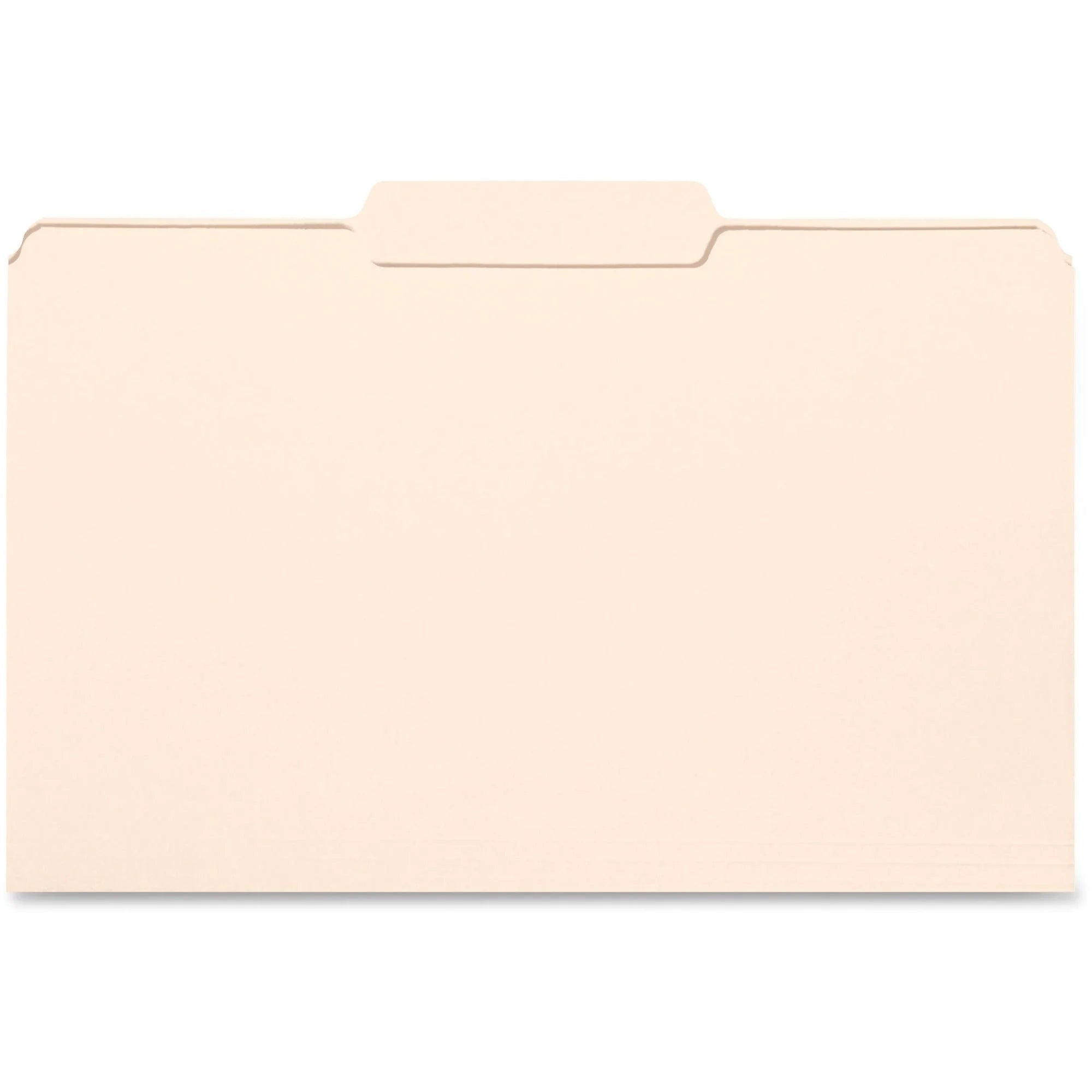 Business Source Legal Recycled File Folders - 8 1/2’’ x 14’’ - Eco-Friendly - 100/Box - Top Tab