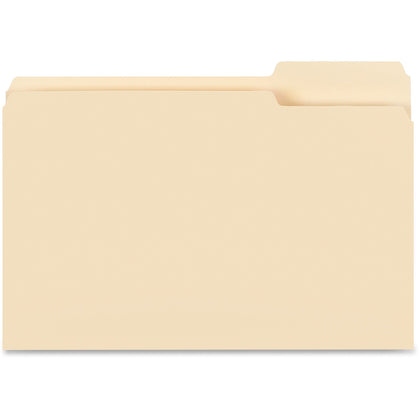 Business Source Legal Recycled File Folders - 8 1/2’’ x 14’’ - Eco-Friendly - 100/Box - Top Tab