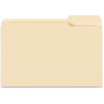 Business Source Legal Recycled File Folders - 8 1/2’’ x 14’’ - Eco-Friendly - 100/Box - Top Tab