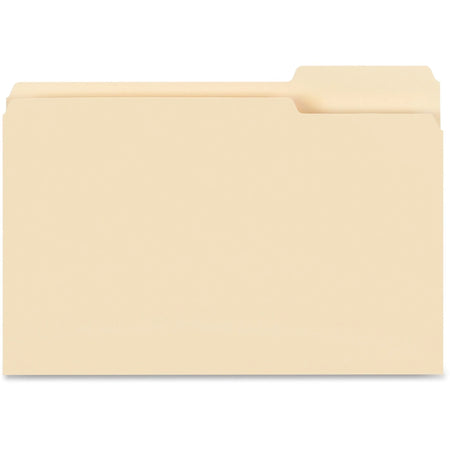 Business Source Legal Recycled File Folders - 8 1/2’’ x 14’’ - Eco-Friendly - 100/Box - Top Tab