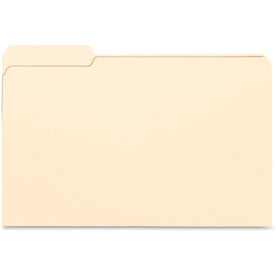 Business Source Legal Recycled File Folders - 8 1/2’’ x 14’’ - Eco-Friendly - 100/Box - Top Tab