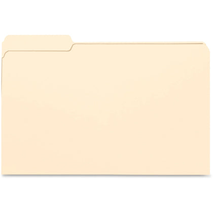 Business Source Legal Recycled File Folders - 8 1/2’’ x 14’’ - Eco-Friendly - 100/Box - Top Tab