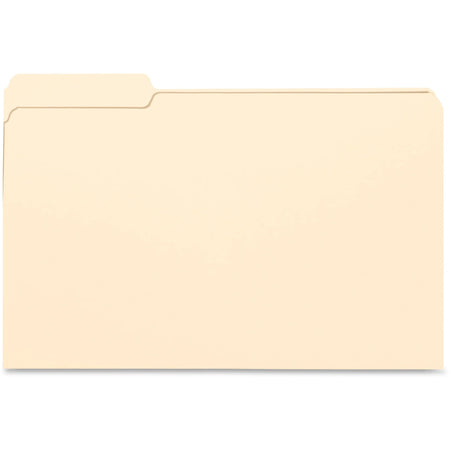 Business Source Legal Recycled File Folders - 8 1/2’’ x 14’’ - Eco-Friendly - 100/Box - Top Tab