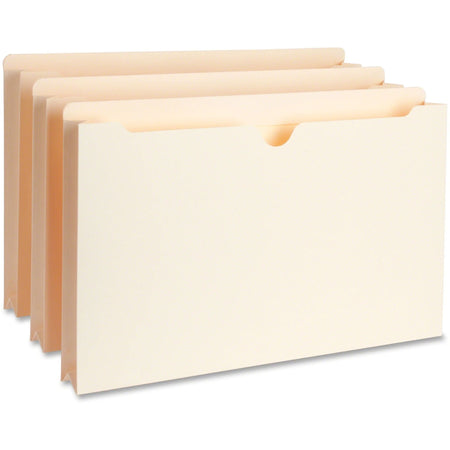 Business Source Legal Recycled File Pocket - 1.5’’ Expansion - Manila - 50/Box - Filing Jackets & Pockets