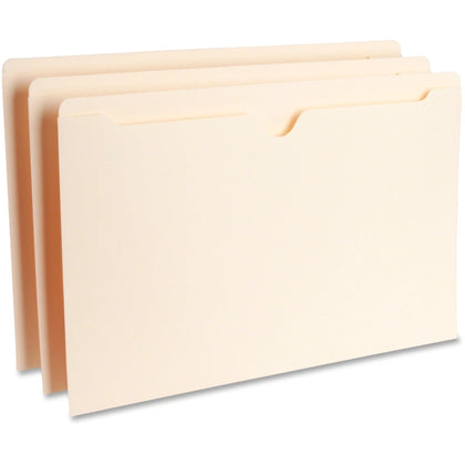 Business Source Legal Recycled File Pocket: 8 1/2’’ x 14’’ - 11 pt. - Slip Resistant - 100/Box - Filing Jackets &