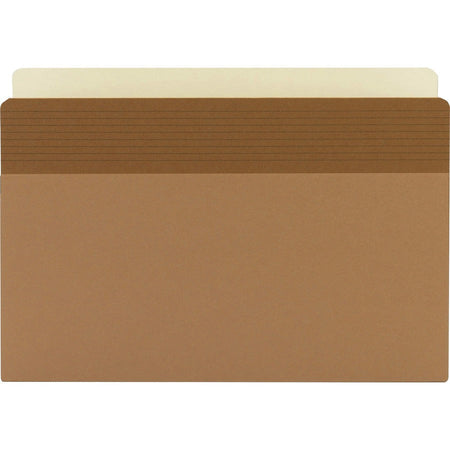 Business Source Straight Tab Cut Legal Recycled File Pocket - 8 1/2’’ x 14’’ - 3 Expansion - Redrope - Expanding Files