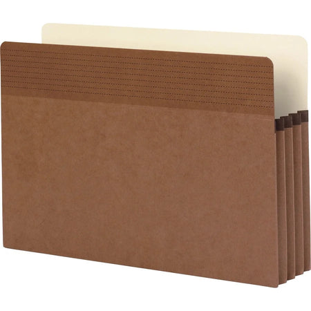 Business Source Legal Recycled File Pocket - Redrope - 3 1/2’’ Expansion - Tear Proof - 25/Box - Expanding Files