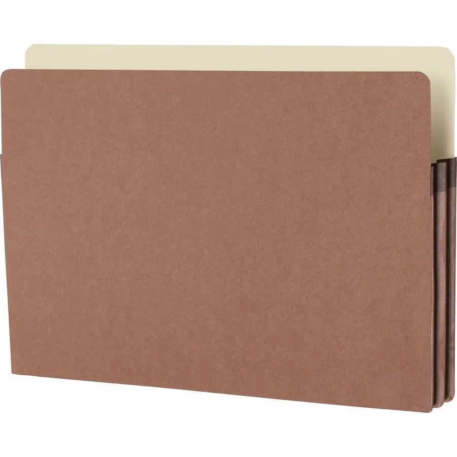 Business Source Legal Recycled File Pocket - Redrope - Tear Proof - 25/Box - Expanding Files