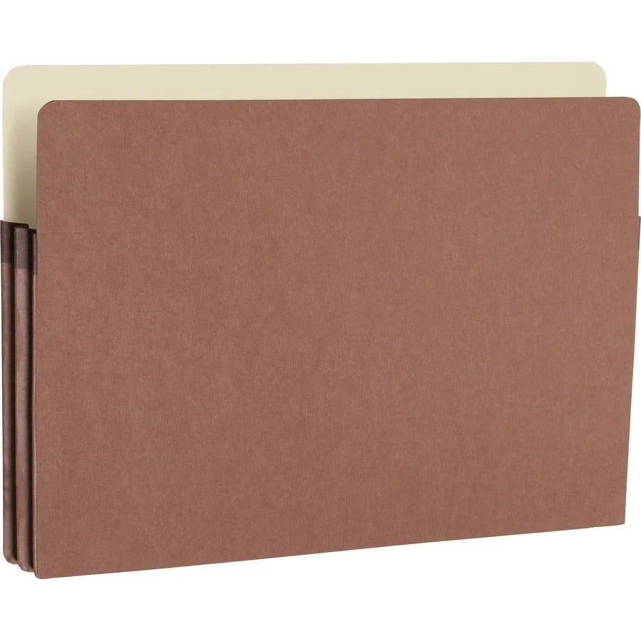Business Source Legal Recycled File Pocket - Redrope - Tear Proof - 25/Box - Expanding Files