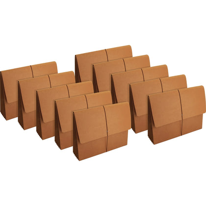 Business Source Legal Recycled File Wallet - Eco-Friendly Expansion - Brown - 10/Box - Expanding Files