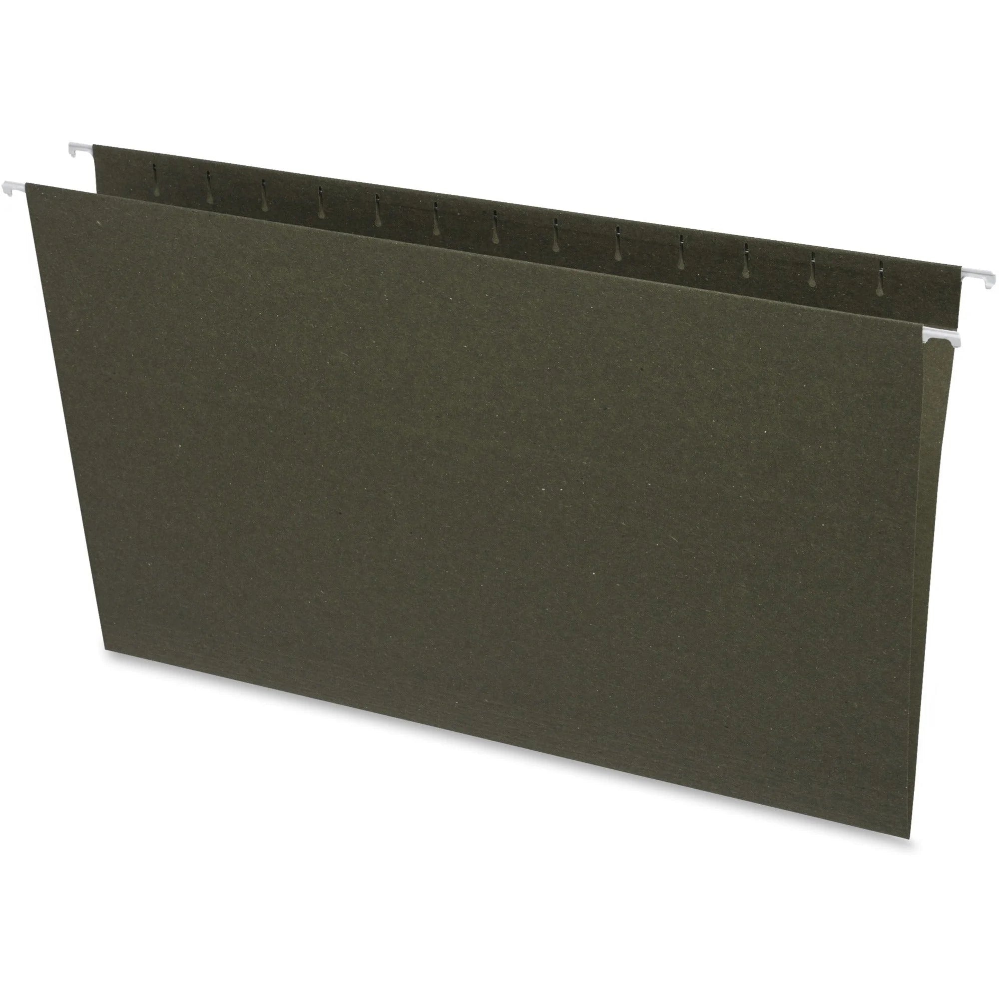 Business Source Legal Recycled Hanging Folders - Green - 25/Box - & Accessories