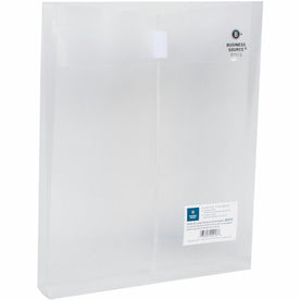 Business Source Letter File Pocket: 8 1/2’’ x 11’’ - Clear Expansion - 1 Pack - Poly Envelopes