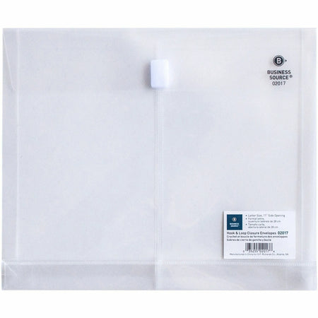Business Source Letter File Pocket: 8 1/2’’ x 11’’ - Clear Expansion - 1 Pack - Poly Envelopes