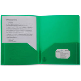Business Source Letter Portfolio: 8 1/2’’ x 11’’ - 30 Sheets Capacity - 2 Pockets - Green - Pocket Folders